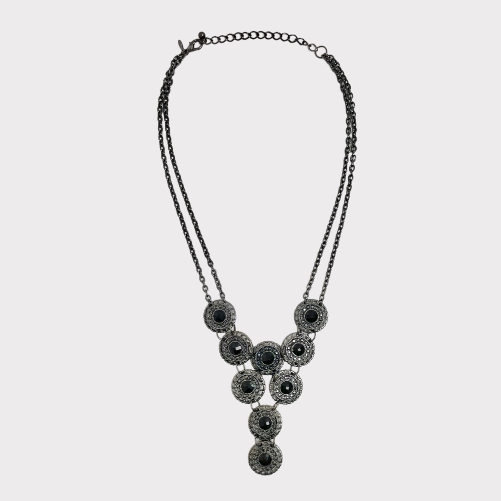 Premier Designs Gunmetal Grey Necklace‎